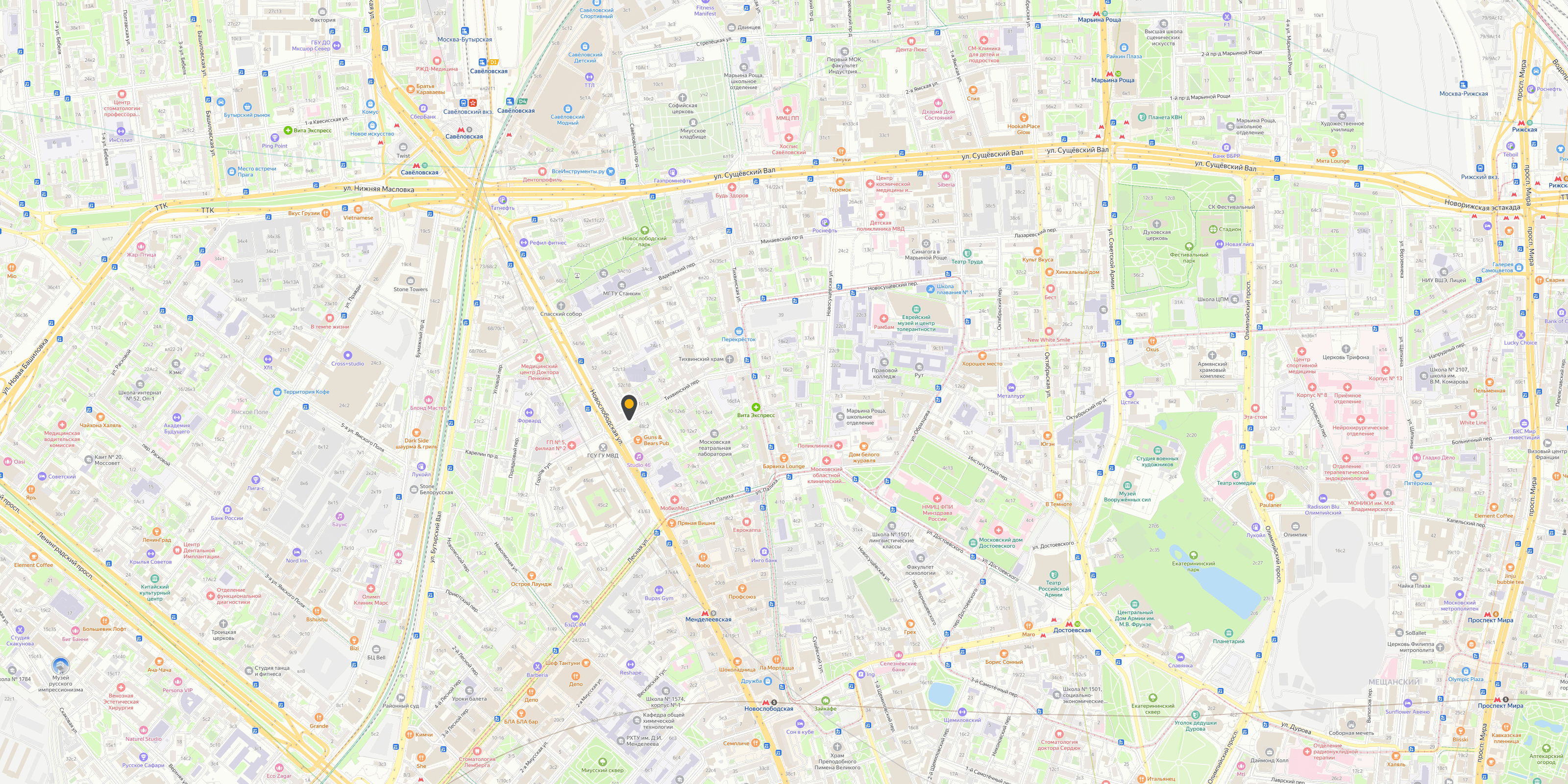 Карта: г. Москва, Новослободская улица, 50/1с2