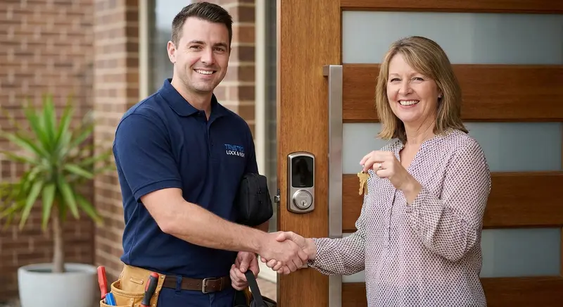 Довольный клиент с мастером